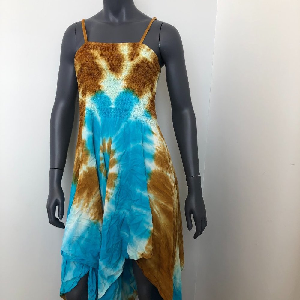 Tie-dye midi summer dress/Small